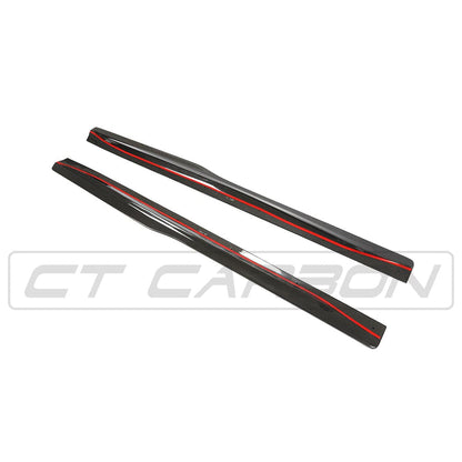 BMW M3 F80 Saloon 2014–2020 Carbon Fibre Side Skirts PS Style – Side Skirt Extensions / Rocker Panel & Sill Extensions / Side Blades, Aero Skirts – CT Carbon