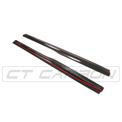 BMW M3 F80 Saloon 2014–2020 Carbon Fibre Side Skirts PS Style – Side Skirt Extensions / Rocker Panel & Sill Extensions / Side Blades, Aero Skirts – CT Carbon
