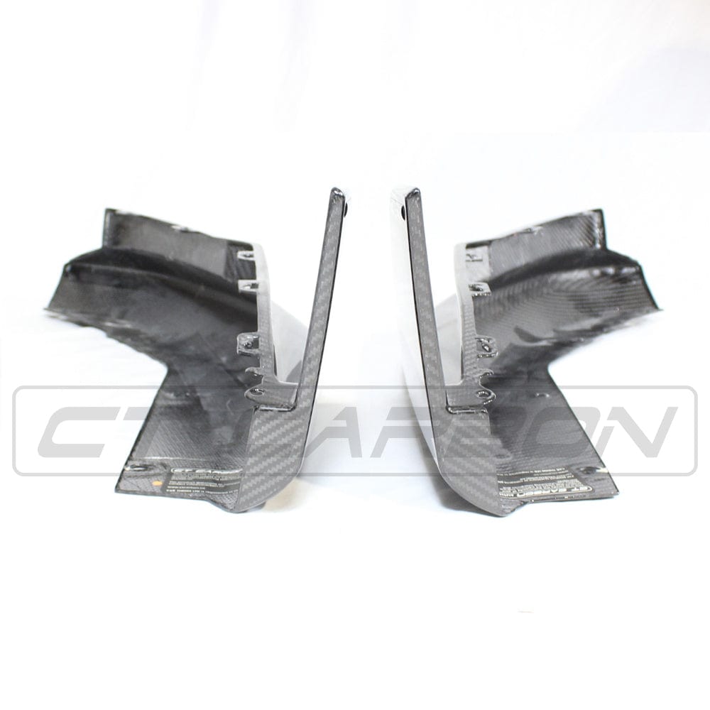 BMW M3 G80/G81 Saloon/Touring 2021+ Carbon Fibre/Fiber Rear Spats Corner Splitters Winglets - Rear Corner Extensions/Bumper Corners M Performance/MP Style OEM+ - Carbon Apron Trims Diffuser Side Fins Valance Extensions End Caps