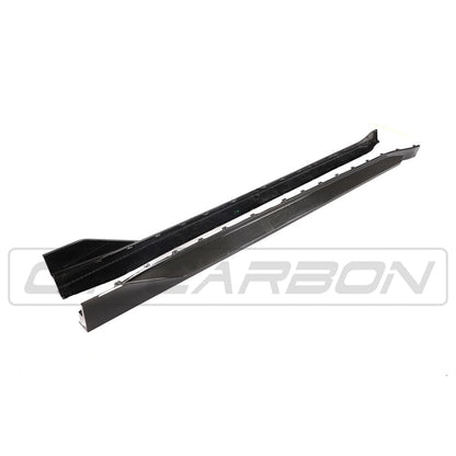 BMW M3 G80/G81 Carbon Fibre Side Skirts / Rocker Sill Extensions – M Performance Style Pre-Preg (Full Replacement) for 2021+ Saloon & Touring – Carbon Fiber Side Splitters Aero Blades