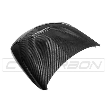 BMW M3 M4 4 Series F32 F33 F36 F80 F82 F83 (2013-2020) Carbon Fibre/Fiber Vented Bonnet Hood - GTS Style Dry Pre-Preg Heat Extractor - CT Carbon Lightweight Performance Aftermarket Replacement F8X F3X
