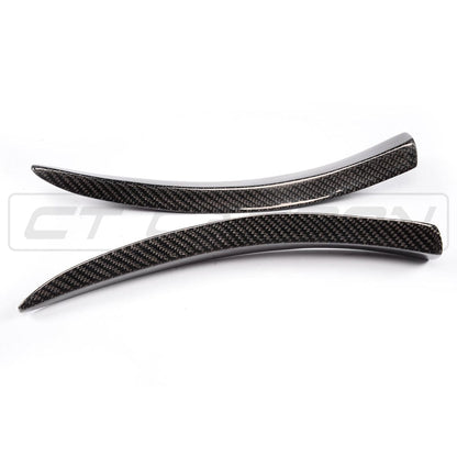 BMW M3/M4 F80 F82 F83 Front Bumper Carbon Fibre/Carbon Fiber Canards – Dive Planes, Winglets, Fins | Gloss CF Front Aero Kit 2014–2020 | CT Carbon