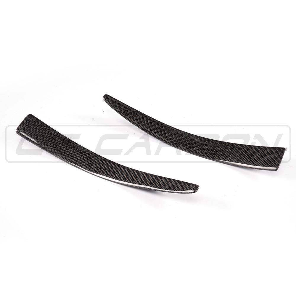 BMW M3/M4 F80 F82 F83 F8X 2014–2020 Carbon Fibre/Carbon Fiber Front Bumper Canards – Gloss Carbon CFRP Dive Planes Winglets by CT Carbon | Splitter Canard Fins Front Aero Upgrade