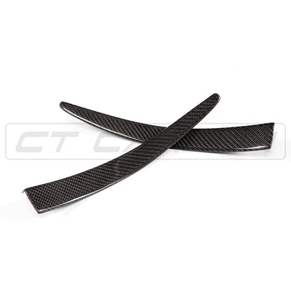 BMW M3/M4 F80 F82 F83 Front Bumper Carbon Fibre/Carbon Fiber Canards – Dive Planes, Winglets, Fins | Gloss CF Front Aero Kit 2014–2020 | CT Carbon