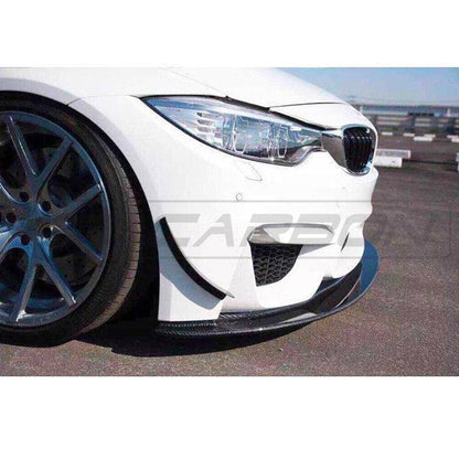 BMW M3/M4 F80 F82 F83 Front Bumper Carbon Fibre/Carbon Fiber Canards – Dive Planes, Winglets, Fins | Gloss CF Front Aero Kit 2014–2020 | CT Carbon