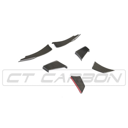 BMW M3/M4 F80 F82 F83 (F8x) Front Bumper Canards Dive Planes Winglets - Carbon Fibre/Fiber Aero Fins - MA Style by CT Carbon (2014-2020)