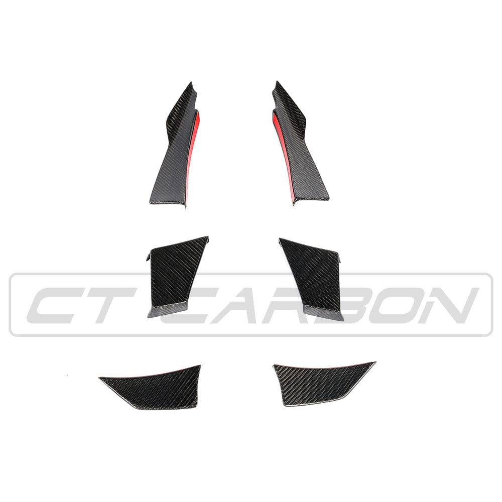 BMW M3/M4 F80 F82 F83 Front Bumper Carbon Fibre Canards, Dive Planes & Winglets - MA Style Aero Fins 2014-2020 F8X | CT Carbon