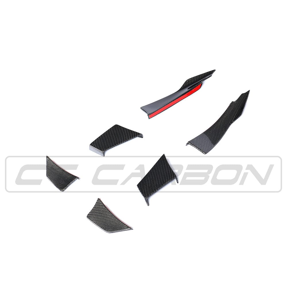 BMW M3/M4 F80 F82 F83 Front Bumper Carbon Fibre Canards, Dive Planes & Winglets - MA Style Aero Fins 2014-2020 F8X | CT Carbon