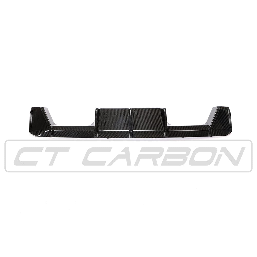 BMW M3/M4 G80/G81/G82/G83 Carbon Fibre (Fiber) Rear Diffuser – M Performance MP Style Valance/Splitter | Rear Bumper Lower Diffuser Trim/Insert | G8X 2021+ Quad Exhaust OEM+