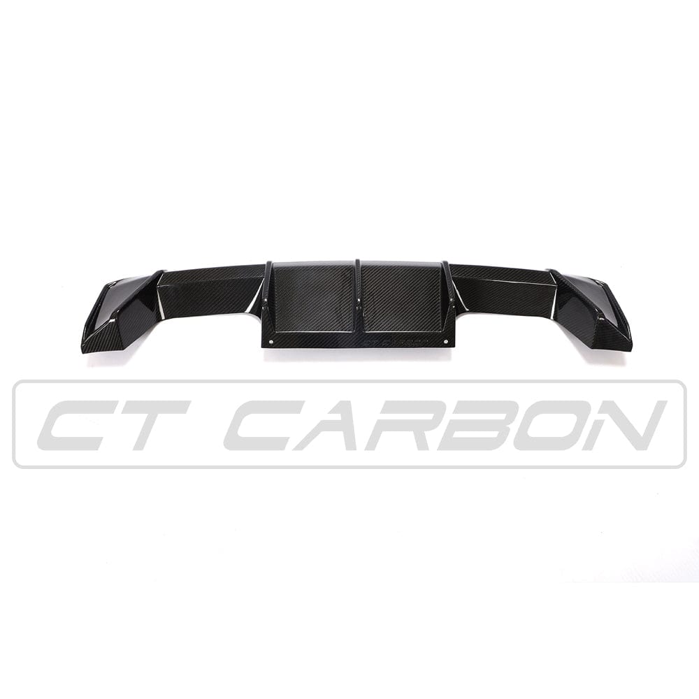 BMW M3/M4 G80/G81/G82/G83 Carbon Fibre (Fiber) Rear Diffuser – M Performance MP Style Valance/Splitter | Rear Bumper Lower Diffuser Trim/Insert | G8X 2021+ Quad Exhaust OEM+