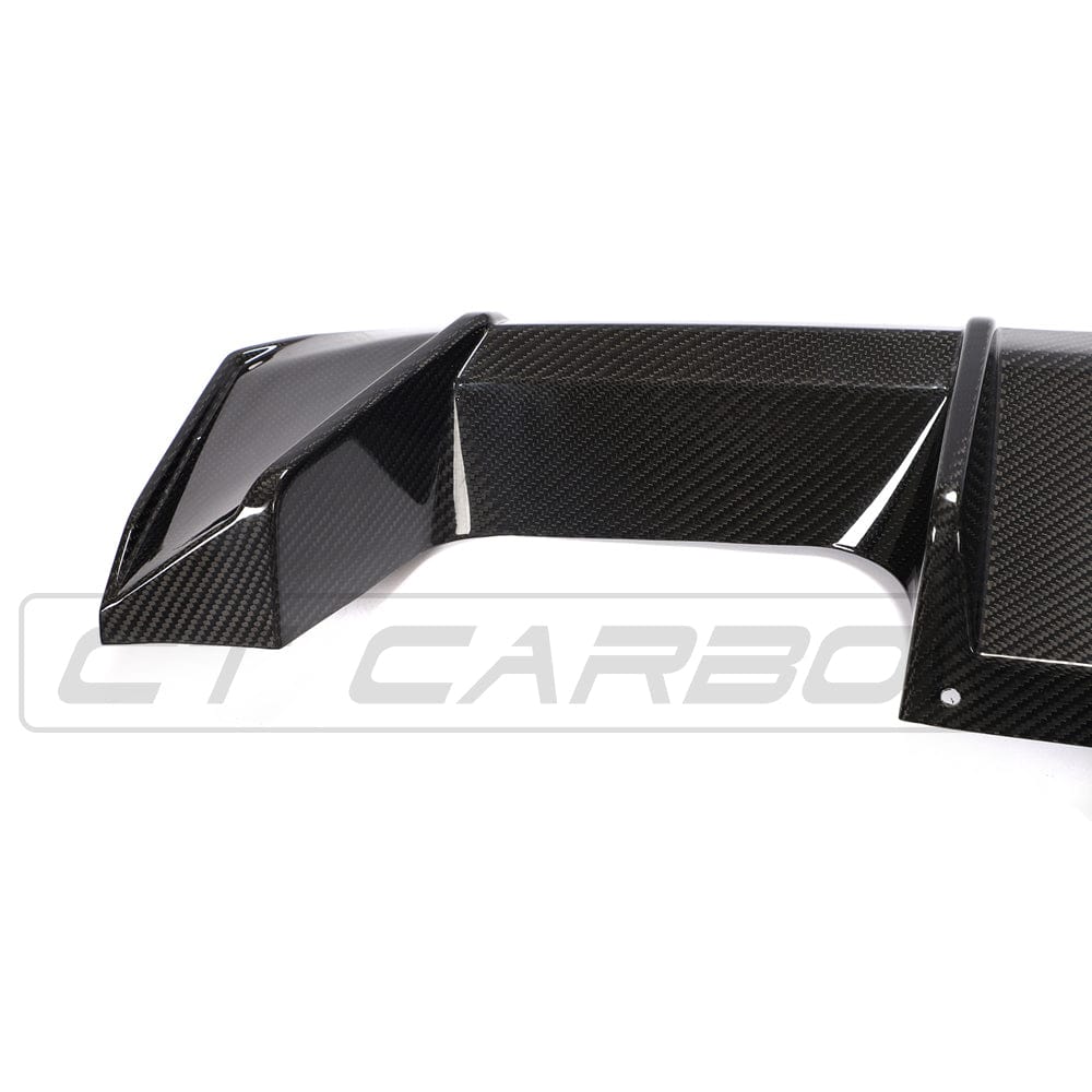 BMW M3/M4 G80 G81 G82 G83 Carbon Fibre/Carbon Fiber Rear Diffuser | Rear Valance/Rear Splitter | M Performance (MP) Style Pre-Preg CFRP Quad Exhaust Surround | G8X 2021+ Rear Bumper Insert