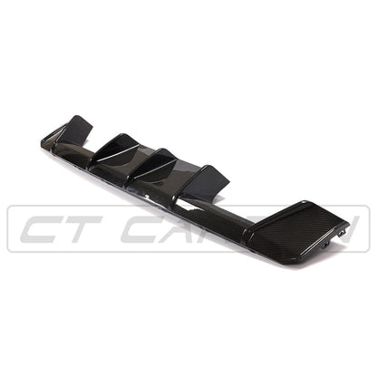 BMW M3/M4 G80/G81/G82/G83 Carbon Fibre (Fiber) Rear Diffuser – M Performance MP Style Valance/Splitter | Rear Bumper Lower Diffuser Trim/Insert | G8X 2021+ Quad Exhaust OEM+