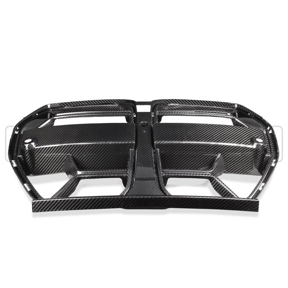 BMW M3/M4 G80 G81 G82 G83 CSL Style Carbon Fibre/Fiber Front Kidney Grille Grill | G8X Carbon Radiator/Front Bumper Grill Replacement Upgrade 2021+ Saloon Touring Coupe Convertible