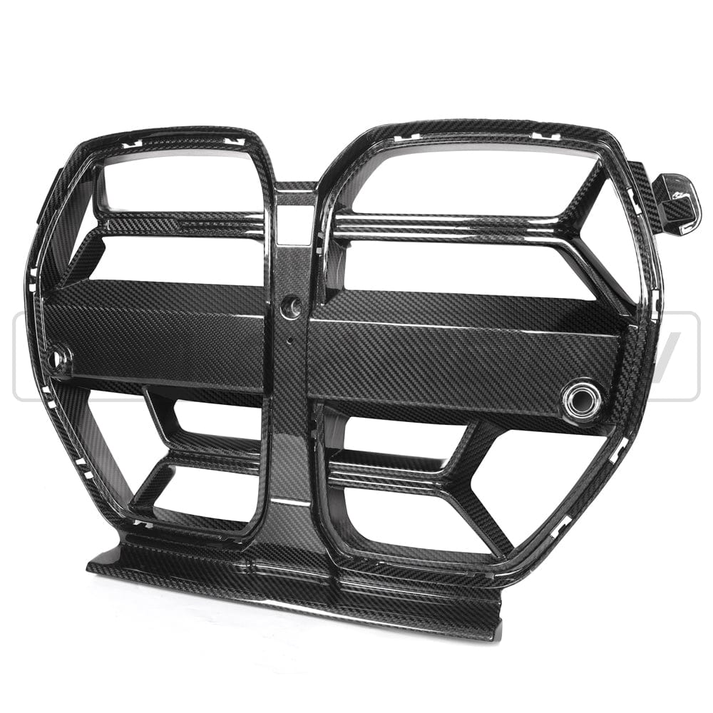 BMW M3/M4 G80 G81 G82 G83 CSL Style Carbon Fibre/Fiber Front Kidney Grille Grill | G8X Carbon Radiator/Front Bumper Grill Replacement Upgrade 2021+ Saloon Touring Coupe Convertible