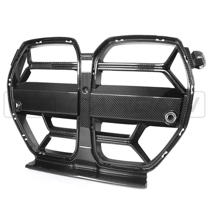 BMW M3/M4 G80 G81 G82 G83 2021+ CSL Style Carbon Fibre/Fiber Front Kidney Grilles Grill – G8X Twin‑Slat Front Grill Replacement Upgrade | CSL Kidney Conversion