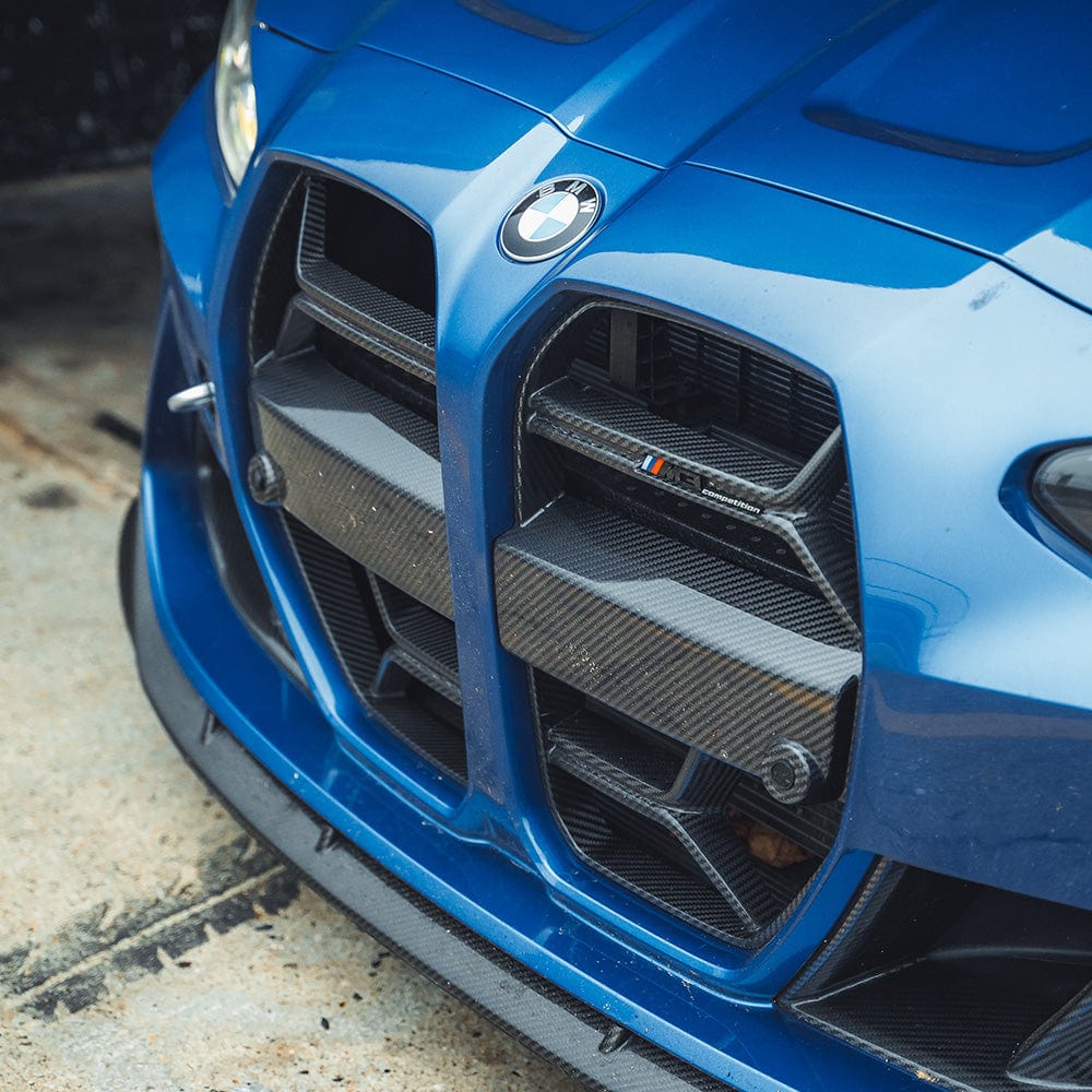 BMW M3/M4 G80 G81 G82 G83 CSL Style Carbon Fibre/Fiber Front Kidney Grille Grill | G8X Carbon Radiator/Front Bumper Grill Replacement Upgrade 2021+ Saloon Touring Coupe Convertible