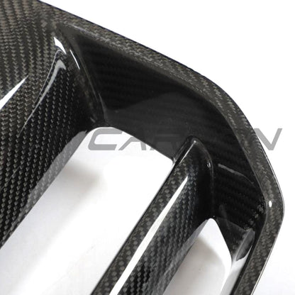 BMW M3/M4 G80 G81 G82 G83 Carbon Fibre (Fiber) Kidney Grille - GT Style Front Grille/Grill Replacement Upgrade 2021+ | Pre-Preg Lightweight Gloss Carbon | G8X Nose Radiator Bumper Grille