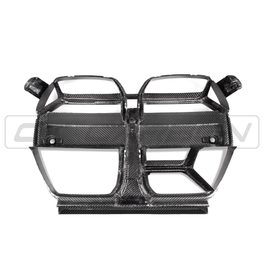 BMW M3/M4 G8X (G80 G81 G82 G83, 2021+) CSL Style Conversion Carbon Fibre/Fiber Kidney Front Center/Centre Grille Grill - ACC Radar Compatible - M Performance Style Upgrade Replacement