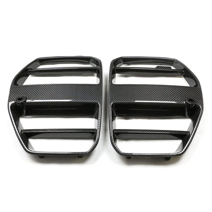 BMW M3/M4 G80 G81 G82 G83 GT Style Pre-Preg Carbon Fibre Front Kidney Grille (Carbon Fiber) | G8X Performance Nose/Radiator/Front Bumper Grill Upgrade | Non-ACC No Radar | ACC Delete | 2021+