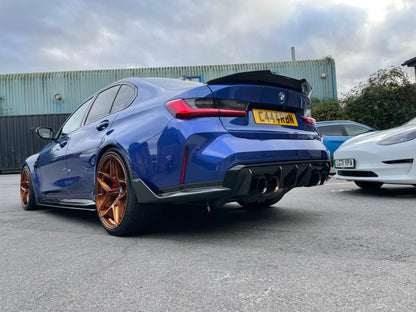 BMW M4 G82 / 4 Series G22 Coupe Carbon Fibre Boot Lip Spoiler – PS Style Rear Ducktail – Pre-Preg Dry Carbon Trunk Lip Wing | 2020+ G22, 2021+ G82 | Gloss Carbon OEM+ Rear Blade