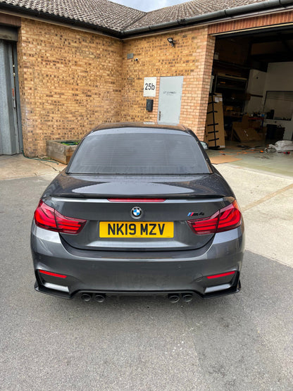 BMW 4 Series F33 Convertible & M4 F83 Cabriolet Carbon Fibre Boot Lip Spoiler - CS Style Ducktail Rear Wing | Gloss Carbon Trunk/Bootlid Lip | 2014-2020 Fitment | CT Carbon