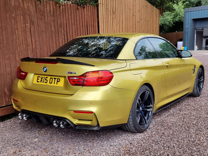BMW M4 F83 Cabriolet & 4 Series F33 Convertible Carbon Fibre Boot/Trunk Lip Spoiler – Gloss Carbon, M Performance MP Style Rear Spoiler Decklid Wing 2014–2020