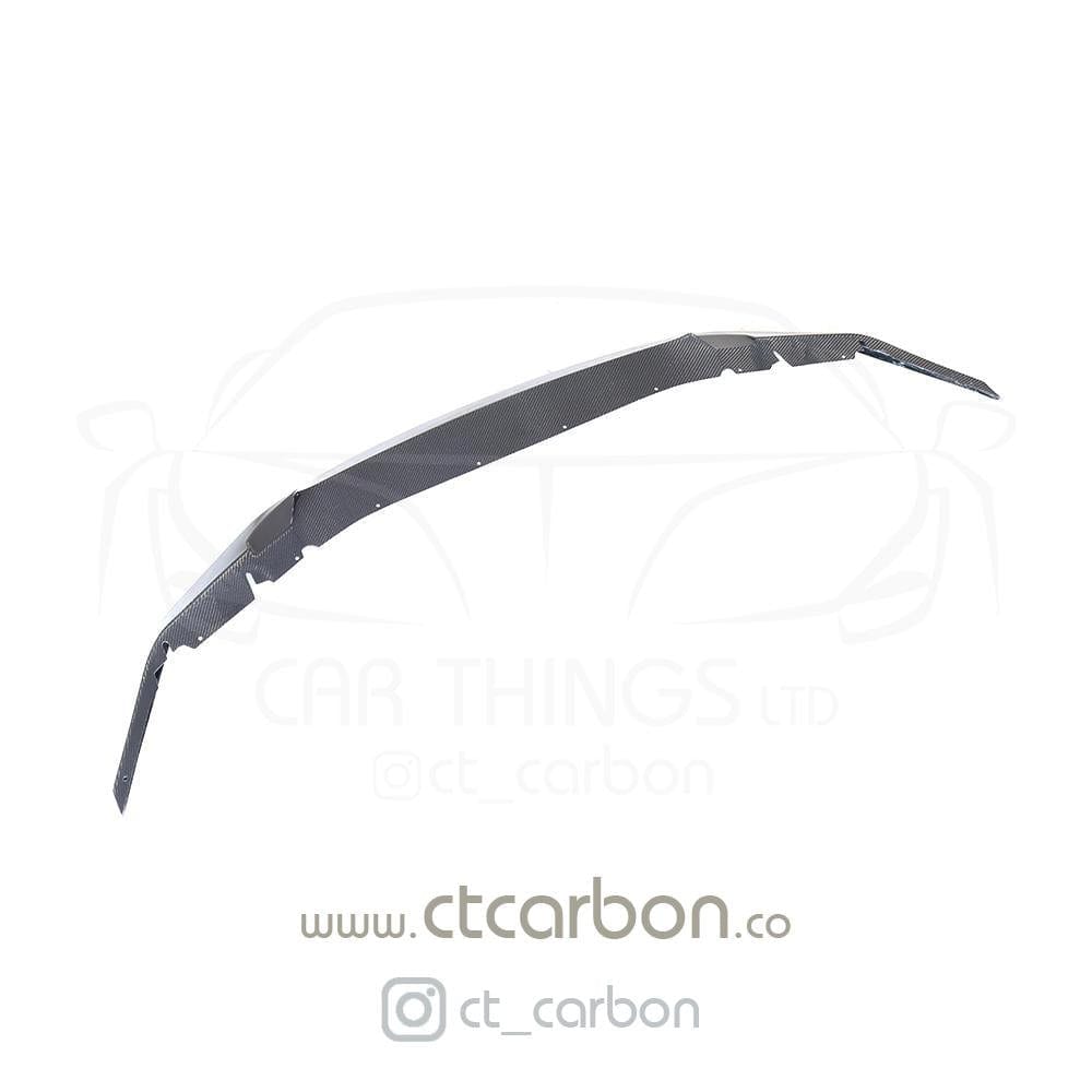 BMW M5 F90 2017-2020 (incl. Competition) GTS Style Carbon Fibre Front Lip Splitter | Chin Spoiler / Front Bumper Lip / Front Aero Blade / Front Lower Valance | Gloss Carbon Front Lip Spoiler by CT Carbon