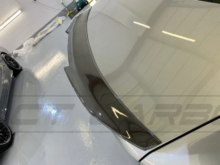 BMW F90 M5 & G30 5 Series Ducktail Boot Lip / Trunk Spoiler - Carbon Fibre/Fiber PS PSM Style Rear Wing 2017+ Saloon Sedan M Performance Look High Gloss | Boot Spoiler Rear Lip
