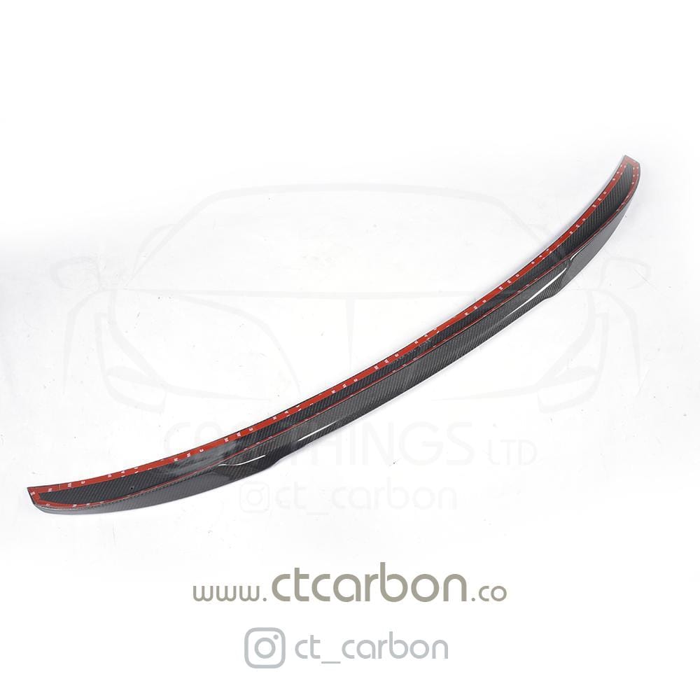 BMW 5 Series G30 & M5 F90 Carbon Fibre/Fiber Rear Lip Spoiler – M4 Style Gloss Carbon Boot/Trunk Lid Tail Spoiler Wing | 2017–2020 Saloon Sedan | CT Carbon Performance Boot Lip for 520d 530e 530d 540i M5