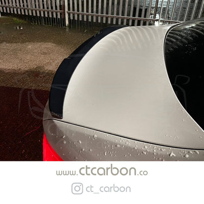 BMW M5 F90 & 5 Series G30 Carbon Fibre (Fiber) Rear Boot/Trunk Lip Spoiler - M4 / M Performance Style Ducktail Gloss CFRP Wing - Fits 2017-2020 Sedan/Saloon, M Sport