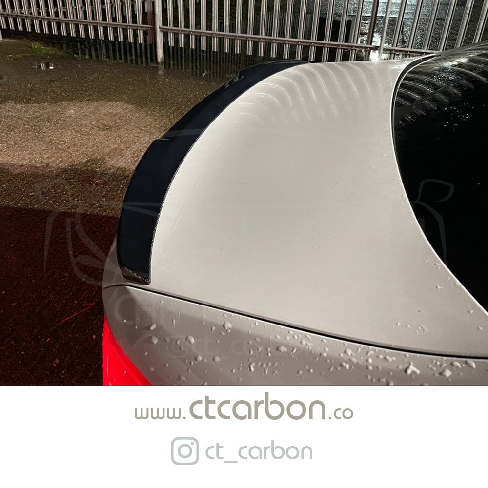 BMW 5 Series G30 & M5 F90 Carbon Fibre/Fiber Rear Lip Spoiler – M4 Style Gloss Carbon Boot/Trunk Lid Tail Spoiler Wing | 2017–2020 Saloon Sedan | CT Carbon Performance Boot Lip for 520d 530e 530d 540i M5