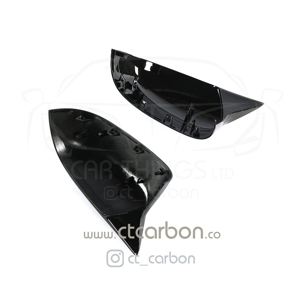 BMW X3 G01 / X4 G02 / X5 G05 / X6 G06 Carbon Fibre Wing Mirror Covers/Caps - Gloss Real Carbon Replacement Side Mirror Shells/Housings Set for G-Series X SUVs
