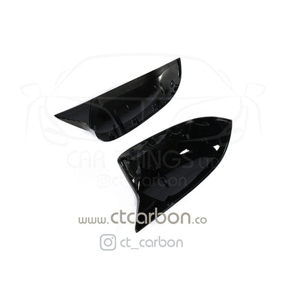 BMW X3 G01 / X4 G02 / X5 G05 / X6 G06 Carbon Fibre Wing Mirror Covers/Caps - Gloss Real Carbon Replacement Side Mirror Shells/Housings Set for G-Series X SUVs
