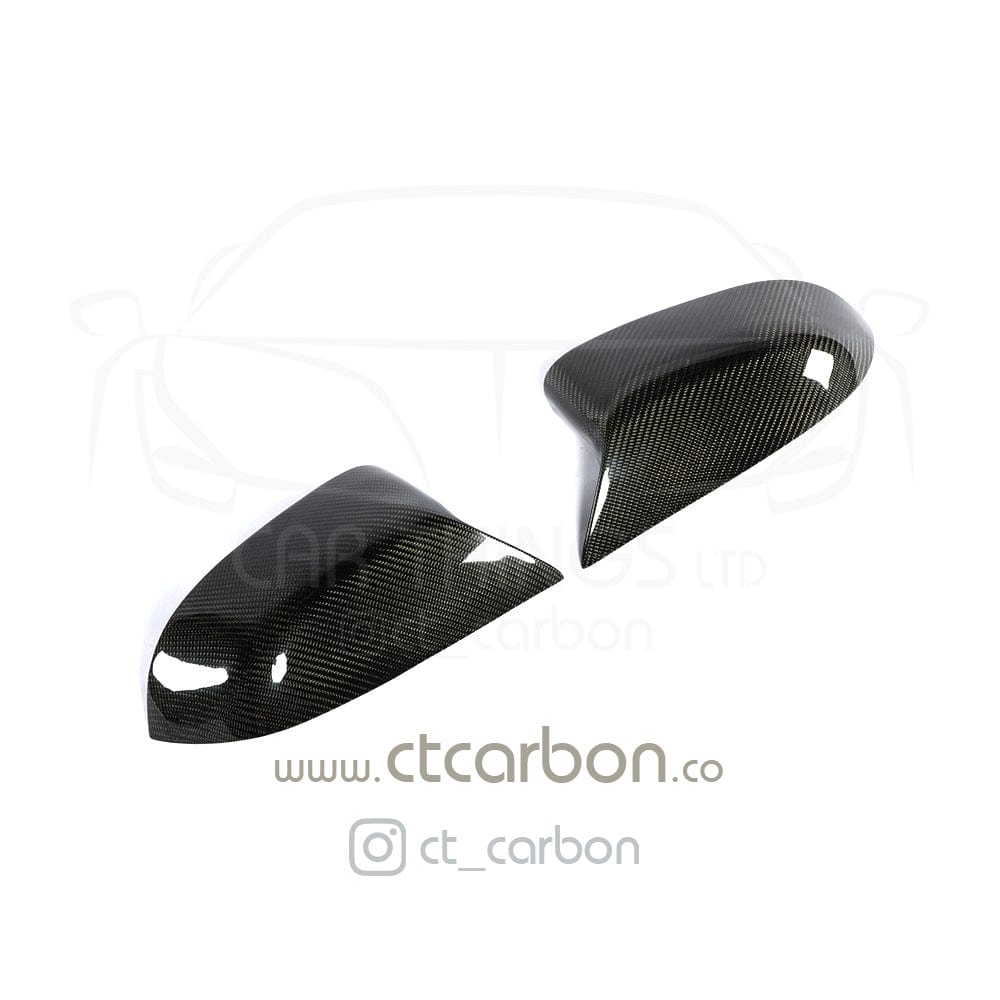 BMW X3 G01 / X4 G02 / X5 G05 / X6 G06 Carbon Fibre Wing Mirror Covers/Caps - Gloss Real Carbon Replacement Side Mirror Shells/Housings Set for G-Series X SUVs