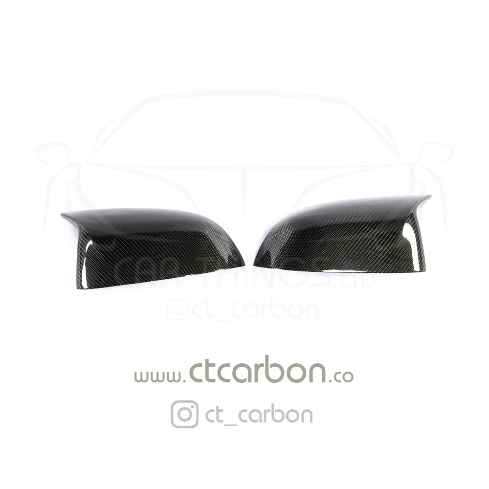 BMW X3 G01 / X4 G02 / X5 G05 / X6 G06 Carbon Fibre Wing Mirror Covers/Caps - Gloss Real Carbon Replacement Side Mirror Shells/Housings Set for G-Series X SUVs