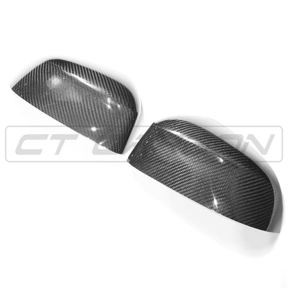 BMW X3 X4 X5 X6 G-Series (G01 G02 G05 G06) Carbon Fibre (Carbon Fiber) Wing/Door Mirror Covers - Gloss Pre-Preg OEM Style Replacement Mirror Caps by CT Carbon 2017+