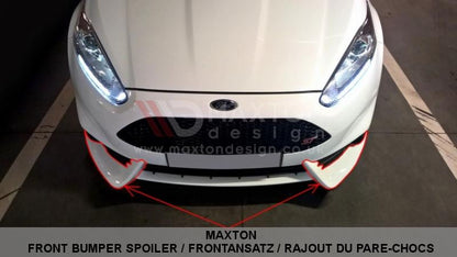 Maxton Design - FRONT SPLITTER FIESTA MK7 ST FACELIFT 2013-UP (FIT MAXTON FRONT BUMPER)
