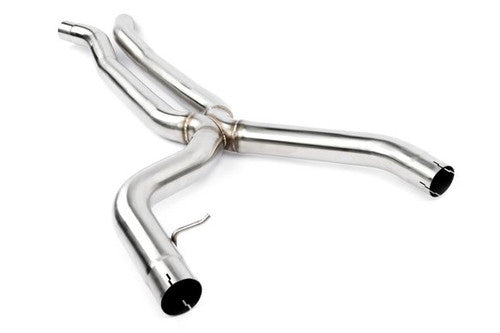 Dinan High-Flow Exhaust Midpipe (Mid Pipe) X-Pipe Resonator Delete Center/Centre Section, 3" T304 Stainless – BMW M3/M4 G80 G82 G83 (G8X)