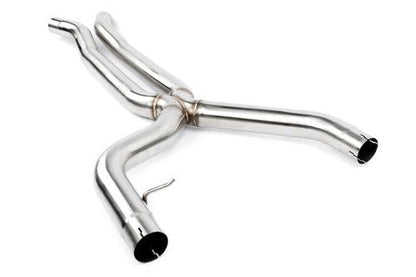 Dinan High-Flow Exhaust Midpipe (Mid Pipe) X-Pipe Resonator Delete Center/Centre Section, 3" T304 Stainless – BMW M3/M4 G80 G82 G83 (G8X)