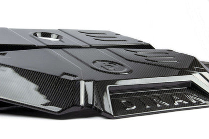 Dinan Carbon Fibre/Fiber Engine Cover Shroud for BMW X3M F97 & X4M F98 (S58) - High-Gloss 2x2 Twill Weave, UV-Coated, Magnetic Quick-Release Motor Cover, OEM+ Engine Bay Panel, CARB EO D-176-55