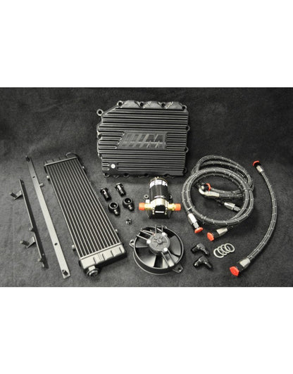 SSP BMW DCT/M-DCT/DKG Gearbox & Transmission Oil Cooler Kit - Setrab Core, Billet Baffled Sump Pan, Pump + Fan - E90/E92/E93 M3 (S65), E82 135i, E92 335is - Track-Proven Cooling Upgrade