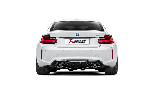 Akrapovic Evolution Line Titanium Cat-Back Exhaust System for BMW M2 F87 2016-2017 (N55) - Valved/Switchable, EU ECE Approved, Carbon Fibre Tips - Performance Rear Section Back Box/Muffler Upgrade