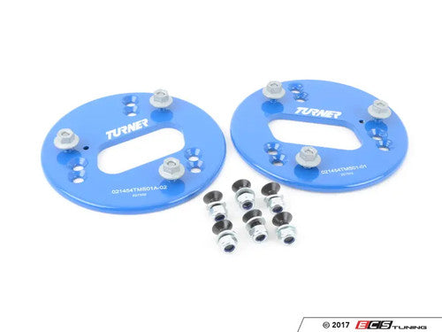 Turner Motorsport Front Camber Plates / Top Mounts, 2-Position Fixed Negative Camber Kit, Caster-Camber Strut Mounts for BMW E36 3 Series M3 & Z3 M/Z3M (M Roadster/Coupe) – Street & Track Fast Road Alignment Upgrade
