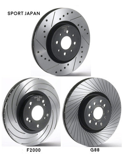 Tarox Rear Brake Discs/Rotors 300mm Vented - BMW 3 Series (E90/E92) 318i 318d 320i (2007-2011) - Performance Uprated Slotted/Grooved/Drilled G88 F2000 Sport Japan - Direct Replacement