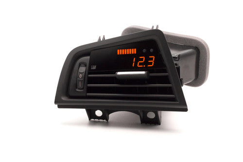 P3 Vent-Mounted Boost Pressure Gauge for BMW 5 Series F10/F1X 550i & F10 M5 - Digital Turbo Boost/Vacuum Meter, OEM-Look Stealth Vent Pod, Hard-Wired Analog 80 PSI Sensor, Peak Hold, Battery Voltage/Voltmeter, No OBD Port