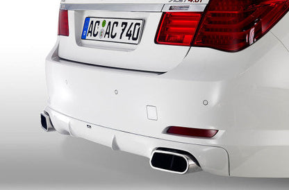 AC Schnitzer Twin/Dual Exit Sports Exhaust Rear Box for BMW 7 Series F01/F02/F04 740i & 740Li – Stainless Steel Performance Muffler/Back Box with Chrome Twin Tips – Upgrade Rear Silencer