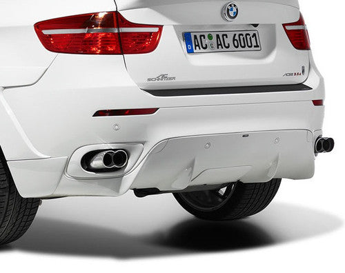 AC Schnitzer Twin Exit Performance Exhaust Rear Silencer / Back Box (Axle-Back) for BMW X6 E71 2008-2014 – Stainless Steel Muffler with Polished Chrome Tailpipes – Fits 30d 35d 40d 35i 50i M50d