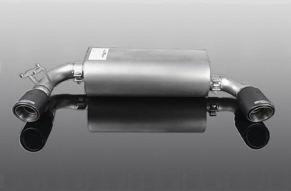 AC Schnitzer Axle-Back Performance Exhaust Rear Silencer/Muffler Back Box for BMW M240i & M240i xDrive 2 Series F22/F23 (B58, 07/2018+ OPF/GPF/PPF) | Stainless Steel Valved | Twin 90mm Carbon Fibre Tailpipes | Coupe & Convertible