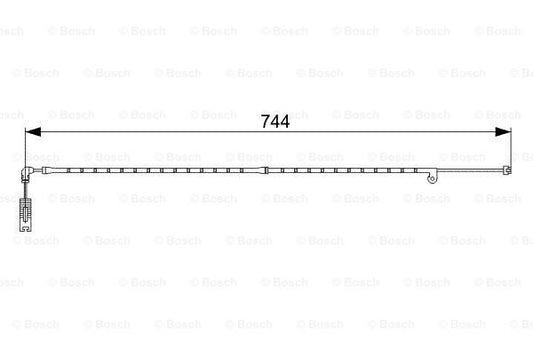 BOSCH 1 987 473 021 Brake Pad Sensor for BMW X3 E83 2003-2010 - Wear Indicator/Brake Lining Warning Cable 744mm - Warning Light Wire - OE Quality Plug & Play - Also searched as 1987473021