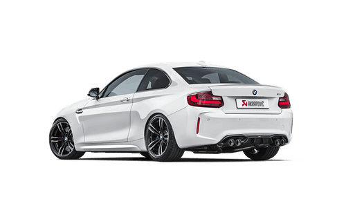 Akrapovic Evolution Line Titanium Cat-Back Exhaust System for BMW M2 F87 2016-2017 (N55) - Valved/Switchable, EU ECE Approved, Carbon Fibre Tips - Performance Rear Section Back Box/Muffler Upgrade